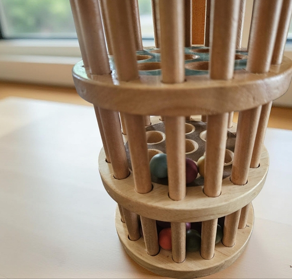 B. Toys | Natural Wooden Rolling Rainmaker Dexterity Development Toy - Picture 9 of 9